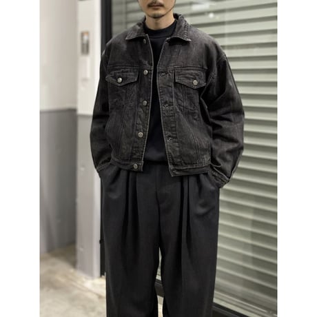 1980's-1990's "GAP" Black denim trucker jacket
