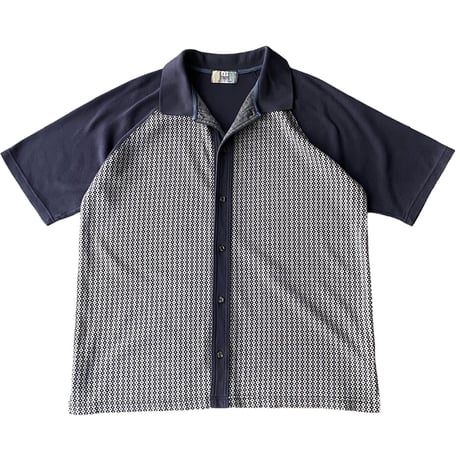 1990's Raglan sleeves two tone color knit shirt