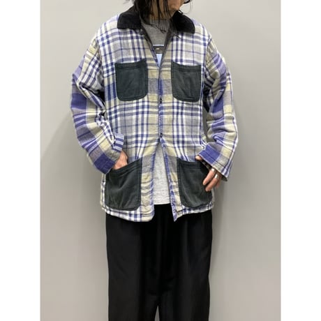 1990's Open collar 4pocket cotton shirt