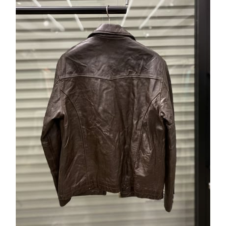 2000's "GUESS JEANS" Western design leather jacket