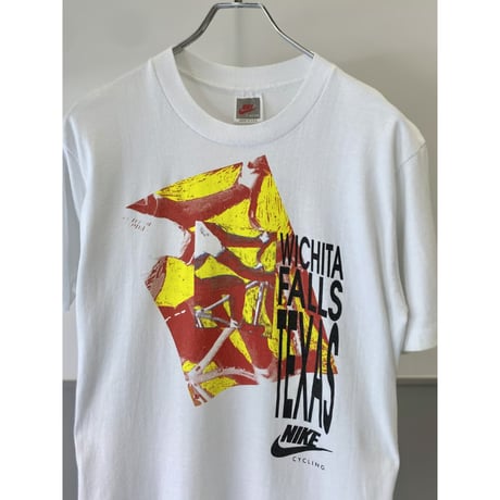 1990's "NIKE" printed cycling Tee