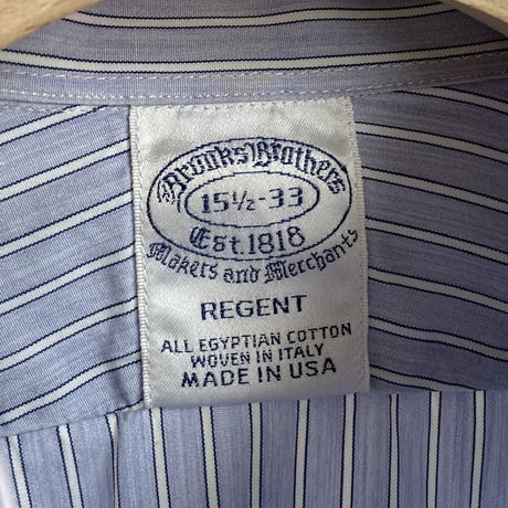 ”Brooks Brothers" USA MADE Egyptian Cotton Striped Shirt