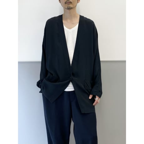 1980's-1990's Collarless dolman sleeve shirt