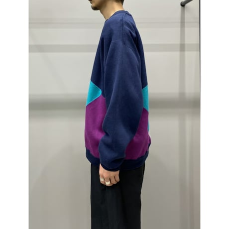 1990's "TOWNCRAFT" Switching color design sweat shirt