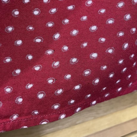 1990's "J.STEVENS" Viscose Fabric Dot Pattern Long Sleeve Shirt