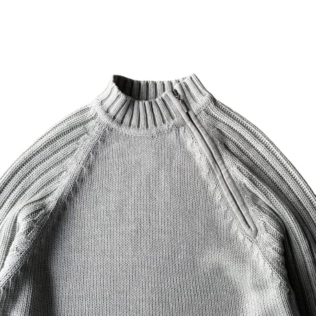 2000's Asymmetrical zip design knit sweater