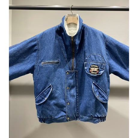 1980's Wide silhouette full zip denim jacket
