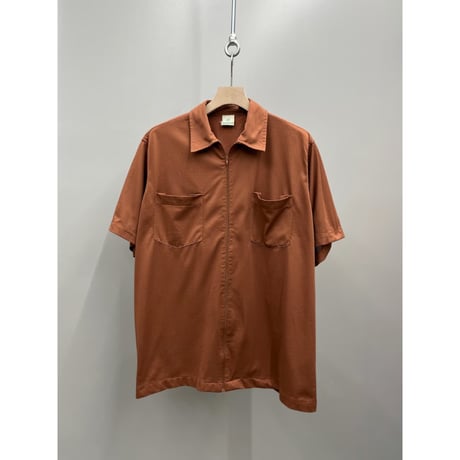 1990's-2000's Full zip short sleeve shirt