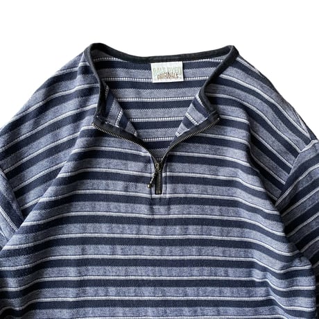 1990's Cotton jacquard fabric half zip cut & sew