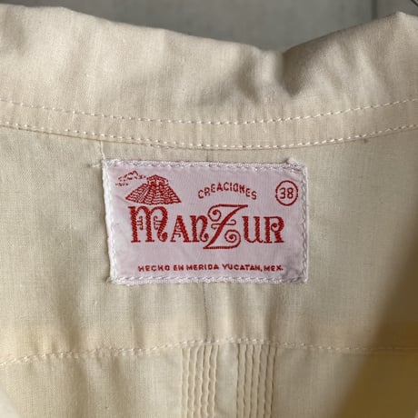 1970's-1980's Open Collar Guayabera Shirt
