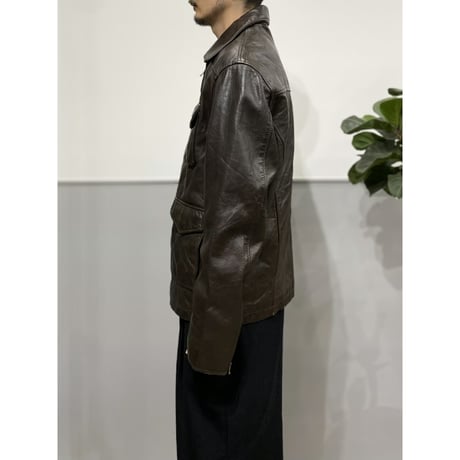 2000's "GUESS JEANS" Western design leather jacket
