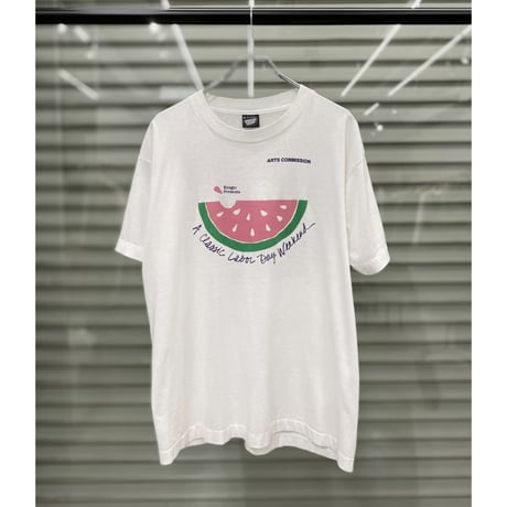 1990's "LABOR DAY" Watermelon printed Promotion Tee