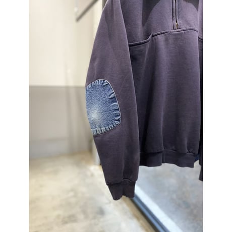 1990's Sun faded & Damaged half zip sweat shirt