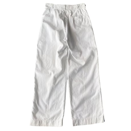 1960’s side line design cotton white pants