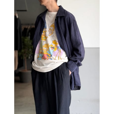 2000's〜 Linen / 37.5®︎ POLYESTER Fabric Long Sleeve Shirt