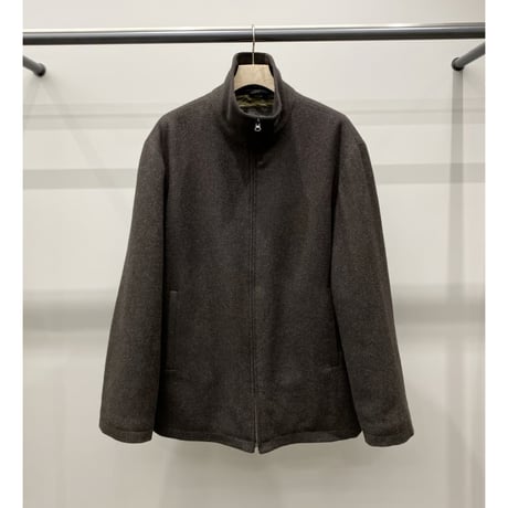 1990's-2000's Stand-collar zip up wool jacket