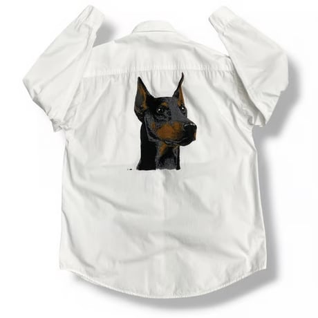 1990's DOBERMAN Back printed Long sleeve shirt