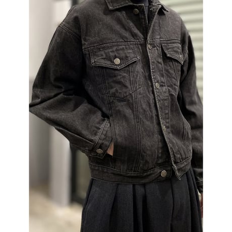 1980's-1990's "GAP" Black denim trucker jacket