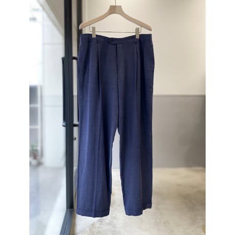 1980's-1990's "JHANE BARNES" Silk × Linen fabric 2tuck slacks pants