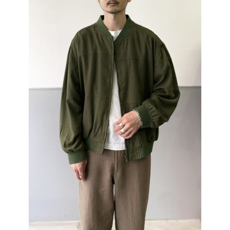 1990's Silk fabric zip up light jacket