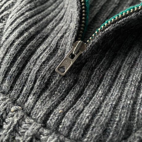 1980's-1990's FRANCE made wool blend half zip knit sweater