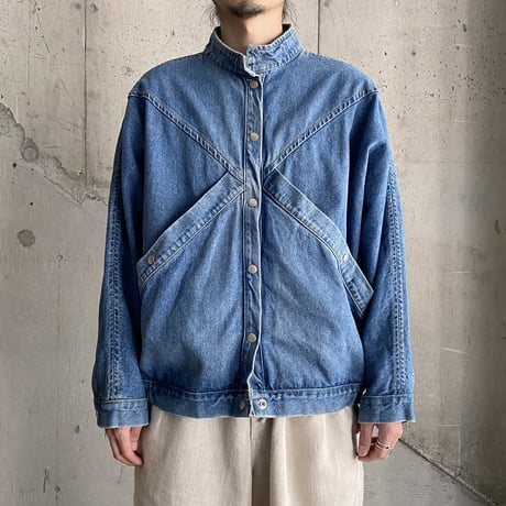 1990's〜 X Pocket design wide & short silhouette denim jacket