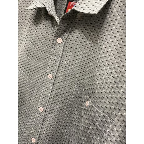1980's-Early 1990's "SOSTANZA" Jacquard Fabric Long Sleeve Shirt