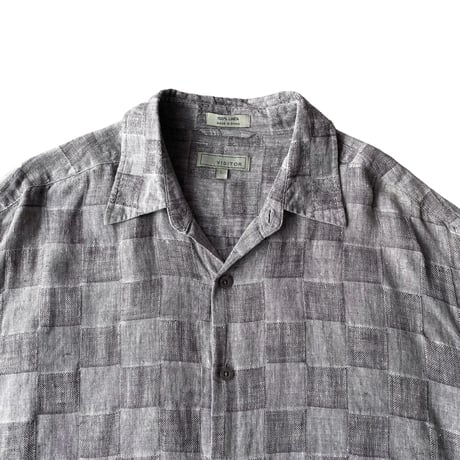 2000's Checker patterned linen shirt