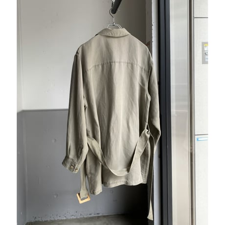 1980's-1990's "ELISABETH A LIZ CLAIBORNE" Linen / Rayon fabric safari jacket