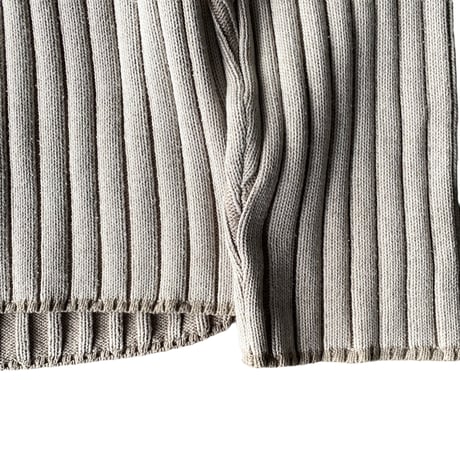 2000's Asymmetrical zip design cotton blend knit sweater