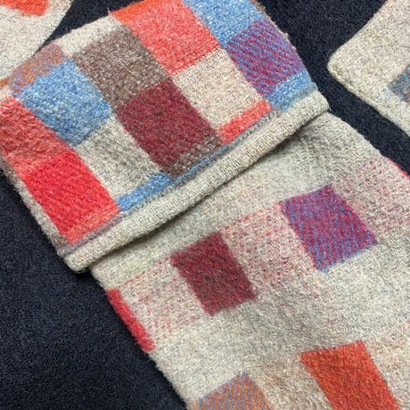 2000's Switching design Extra high-necked wool coat