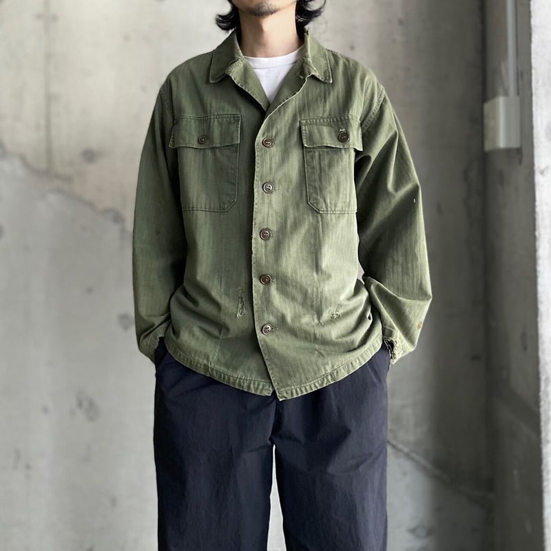 1940's-1950's U.S.ARMY M-47 HBT utility shirt | 1940's-1950's U.S.ARMY M-47 HBT utility shirt |