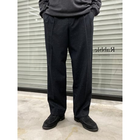 1980's-1990's Jacquard fabric 2tuck slacks pants