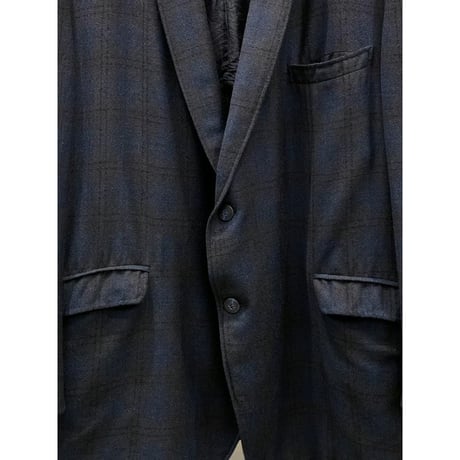 1960's Ombre plaid wool tailored jacket