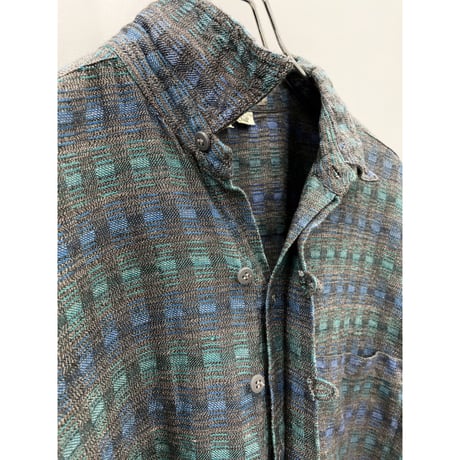 1980's Cotton jacquard long sleeve shirt