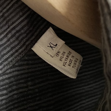 2000's "ARMANI COLLEZIONI" Striped crepe fabric long sleeve shirt