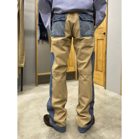 2000's〜 Two tone color denim pants