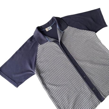 1990's Raglan sleeves two tone color knit shirt