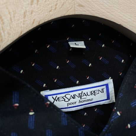 1980's-1990's "Yves Saint Laurent" All pattern long sleeve shirt