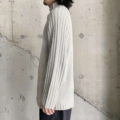 2000's Asymmetrical zip design knit sweater