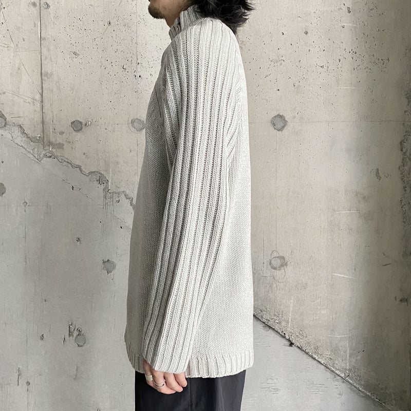 2000's Asymmetrical zip design knit sweater | R...