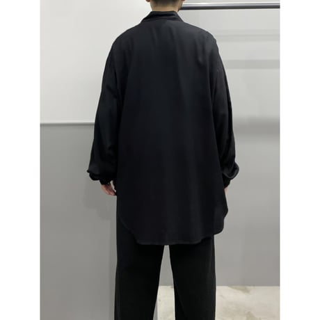 1980's-1990's Asymmetrical design rayon shirt