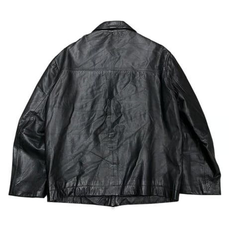 1990's-2000's Double zipper leather drizzler jacket