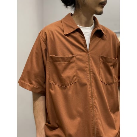 1990's-2000's Full zip short sleeve shirt