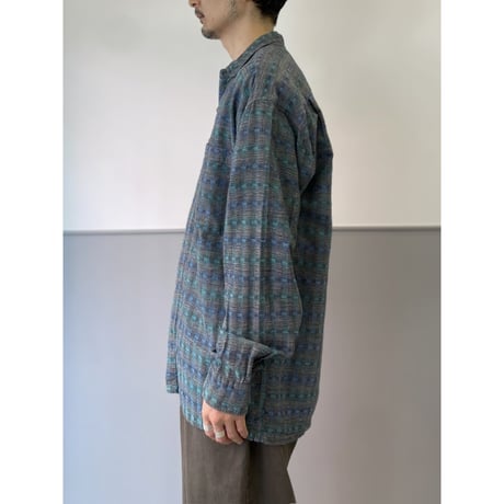 1980's Cotton jacquard long sleeve shirt