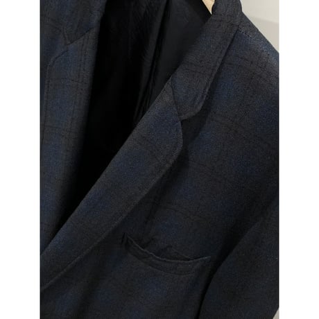 1960's Ombre plaid wool tailored jacket