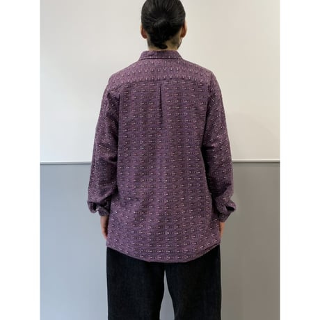 1990's Cotton Jacquard fabric long sleeve shirt