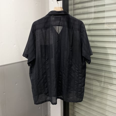 1970's ”Forsyth" Leno weave fabric open collar shirt