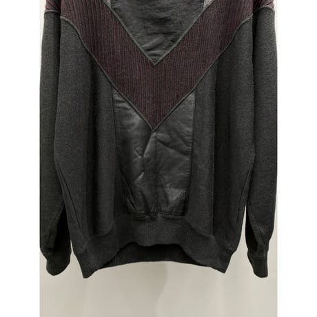 1980's Switching fabric design alpaca blend knit sweater