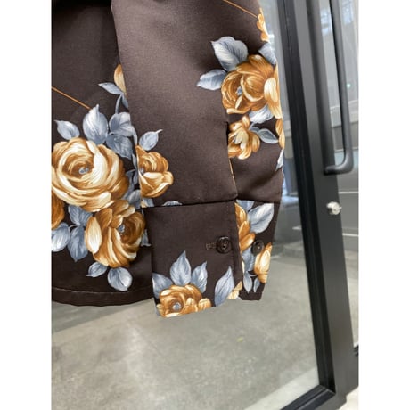 1970's "Mr.Jan" Floral printed open-collar shirt